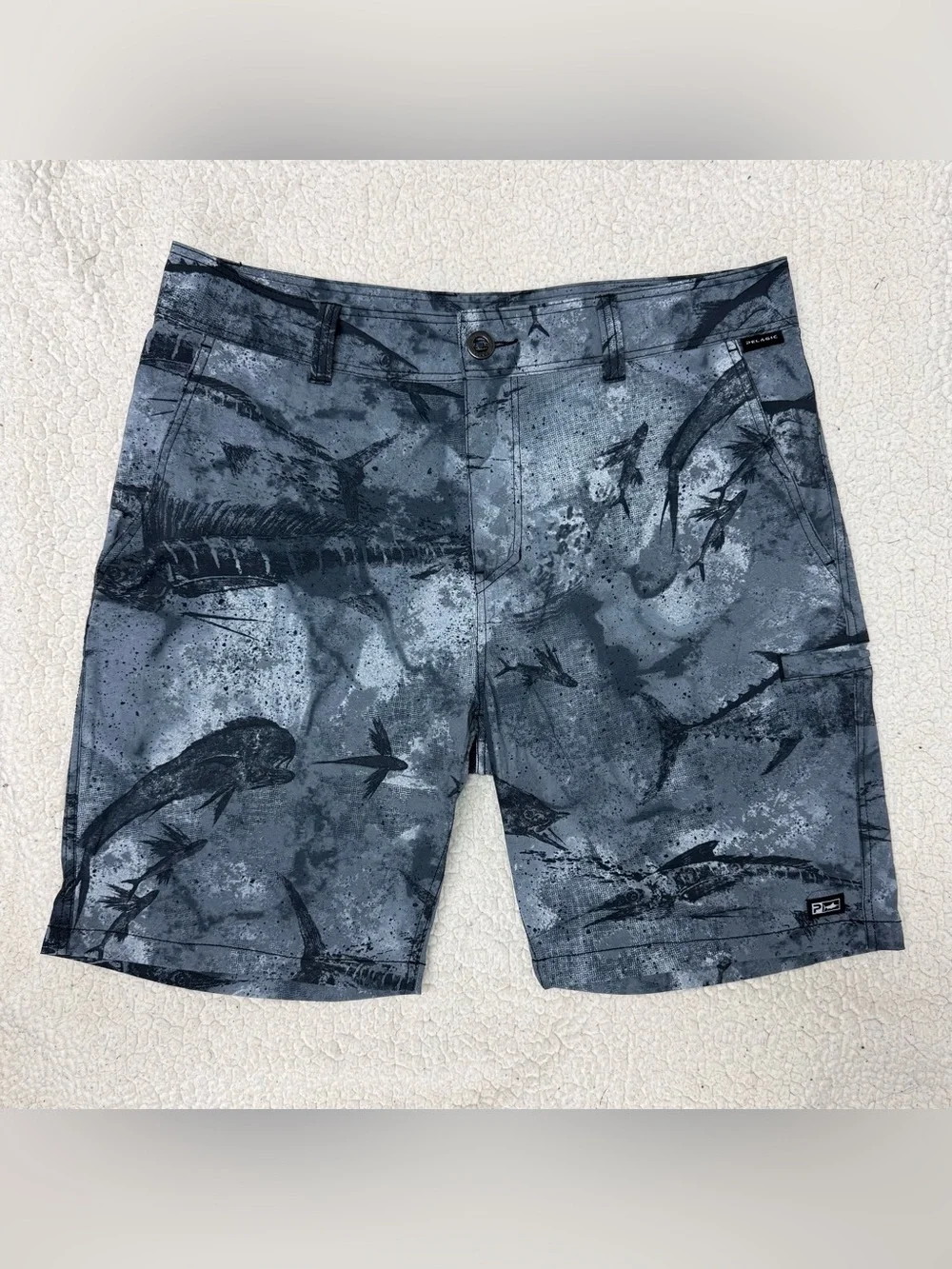 Pelagic Shortfin Hybrid Shorts in Gyotaku Print